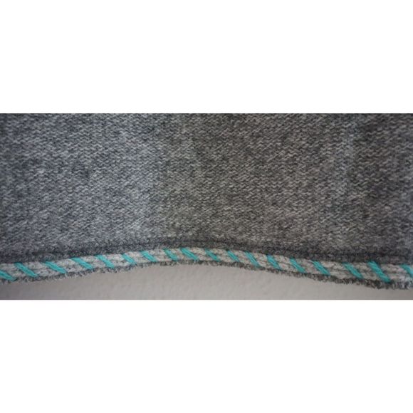 Sundance Women's Sz M Gray/Teal Merino Wool Button Down Cardigan Sweater $65 - Picture 7 of 7